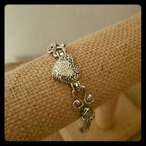 Lia Sophia "Love Dust" Cut Crystal Heart Bracelet